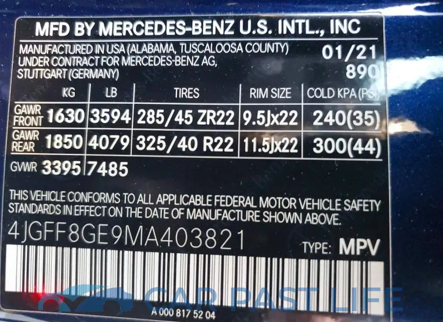 4JGFF8GE9MA403821# 14