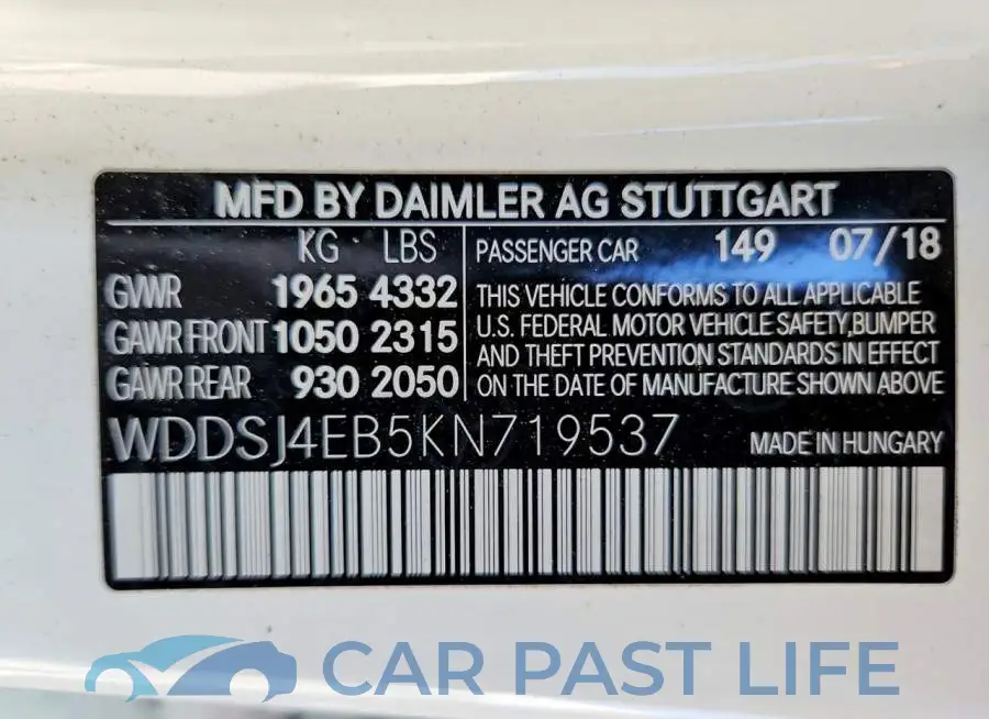 WDDSJ4EB5KN719537# 12