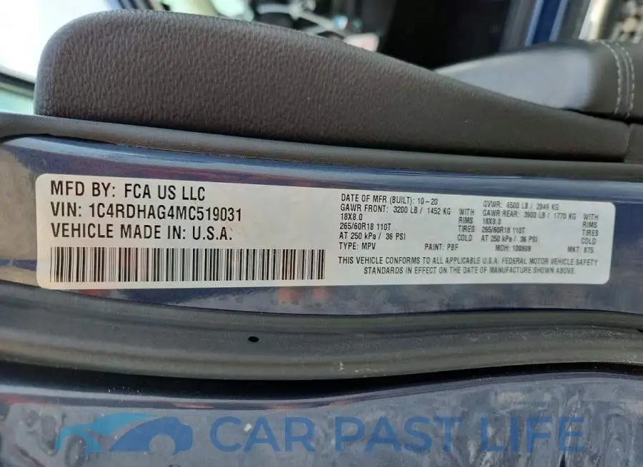 1C4RDHAG4MC519031# 13