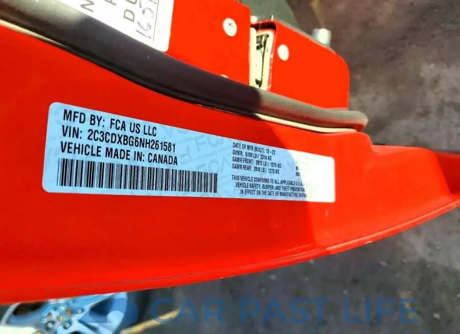 2C3CDXBG6NH261581# 13