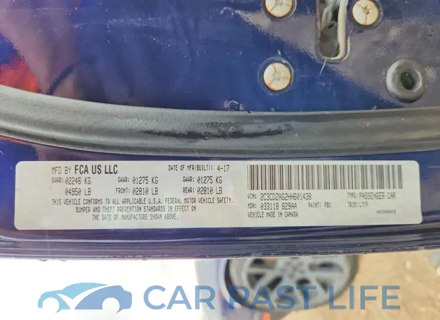 2C3CDZAG2HH601438# 13