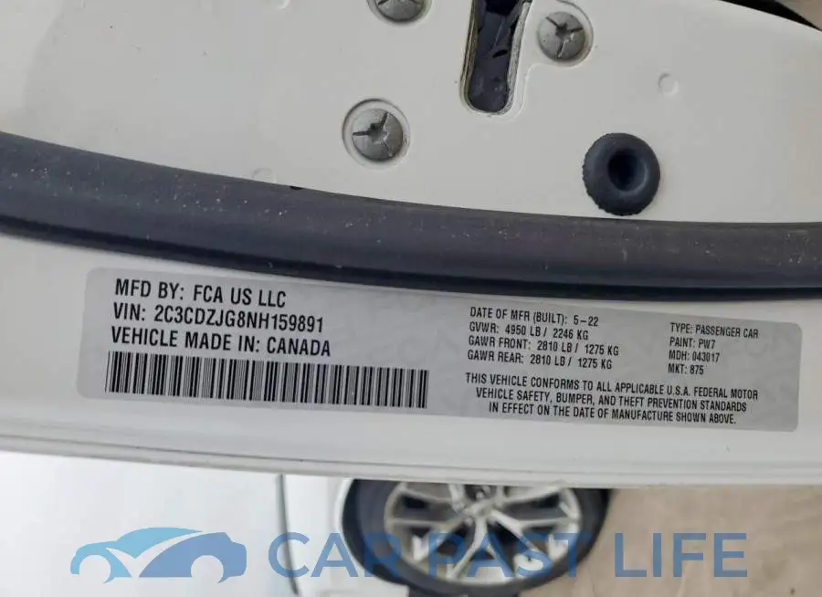 2C3CDZJG8NH159891# 12