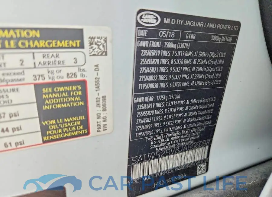 SALWR2RV8JA806098# 12