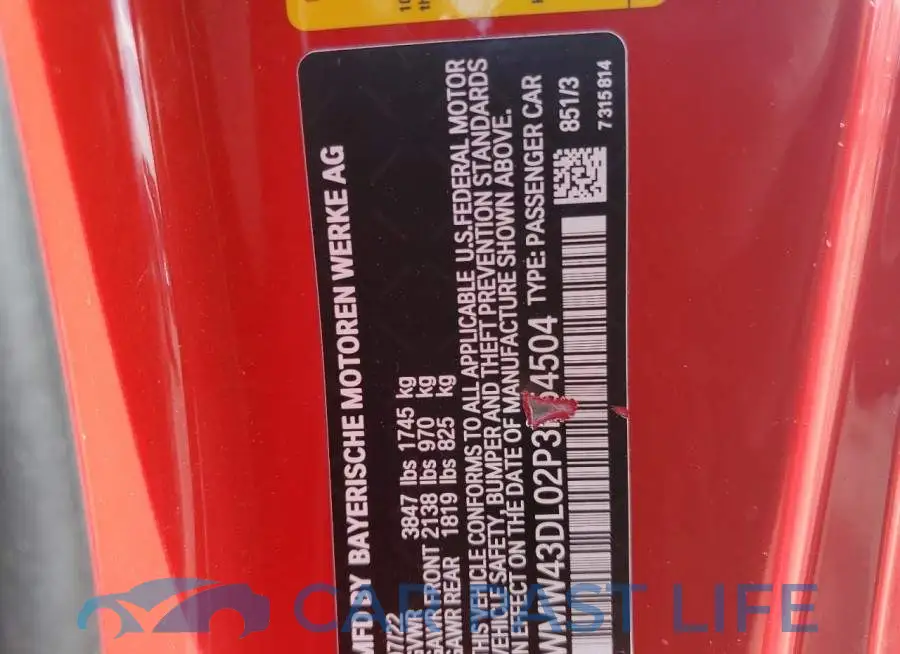 WMW43DL02P3P54504# 12