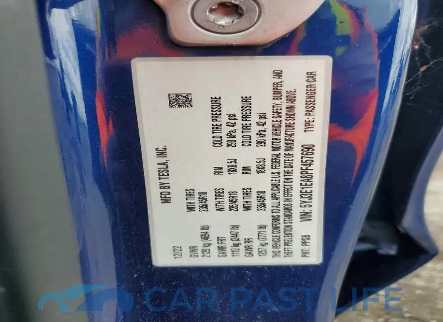 5YJ3E1EA8PF457690# 12