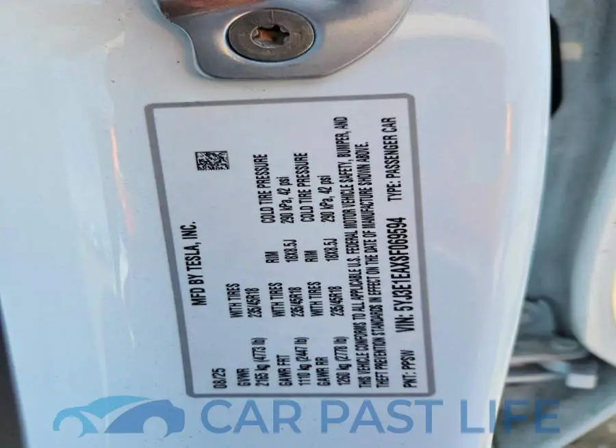 5YJ3E1EAXSF069594# 13