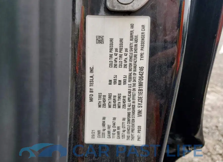 5YJ3E1EB1MF064246# 13