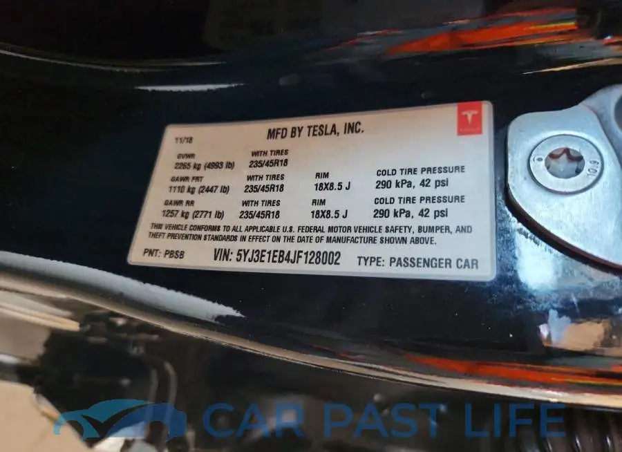 5YJ3E1EB4JF128002# 12