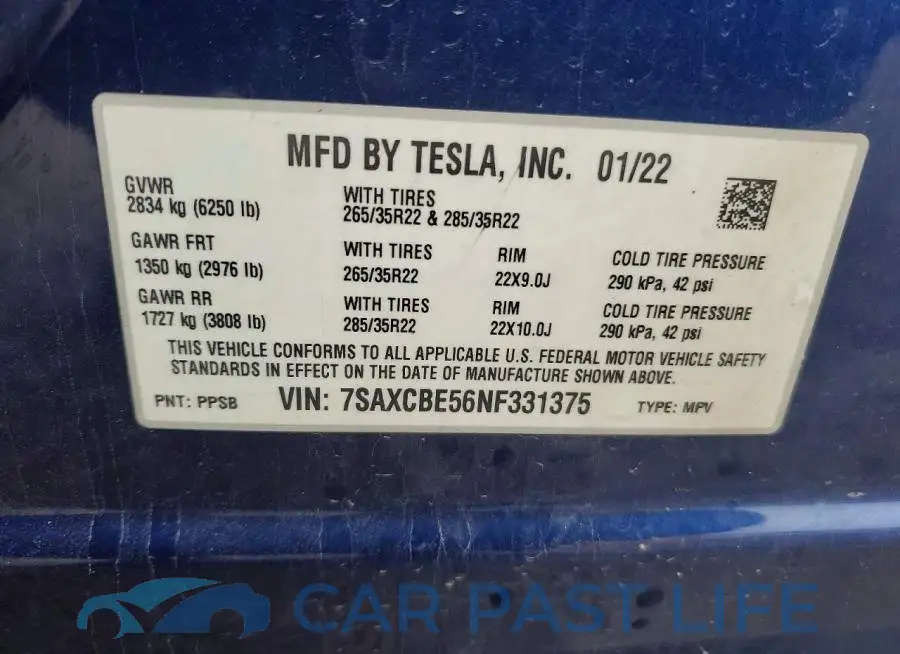 7SAXCBE56NF331375# 12