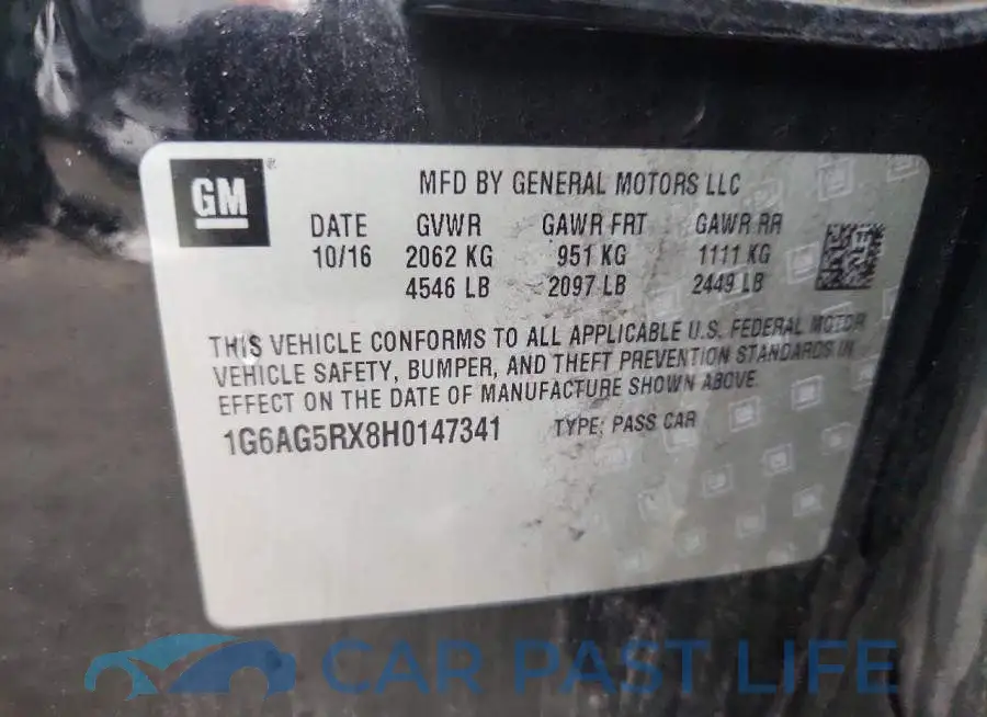 1G6AG5RX8H0147341# 13