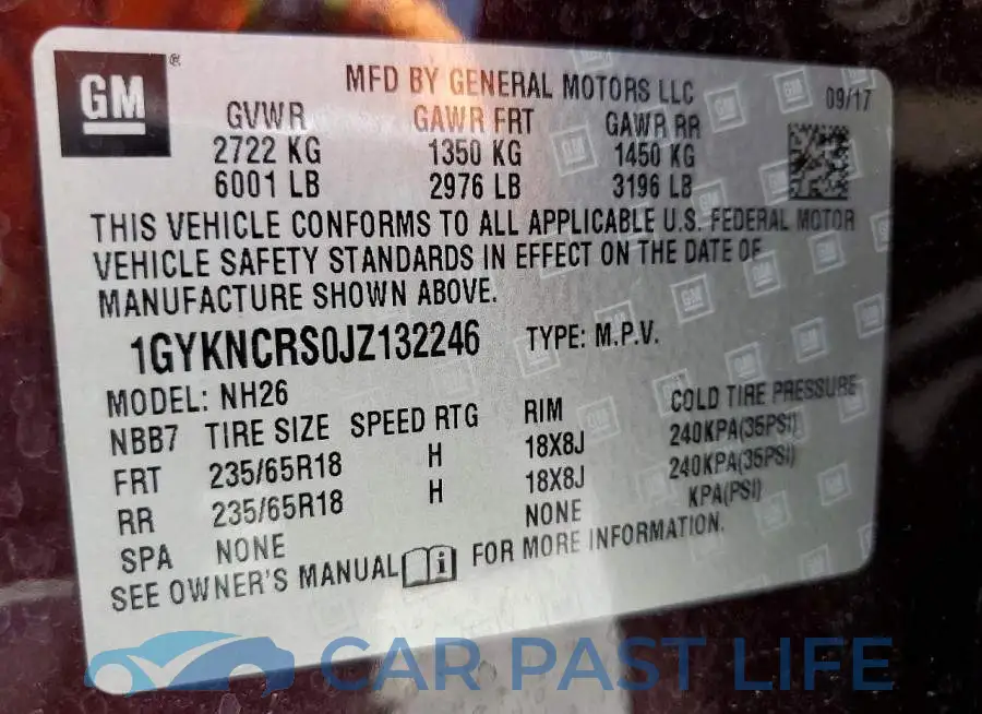 1GYKNCRS0JZ132246# 13