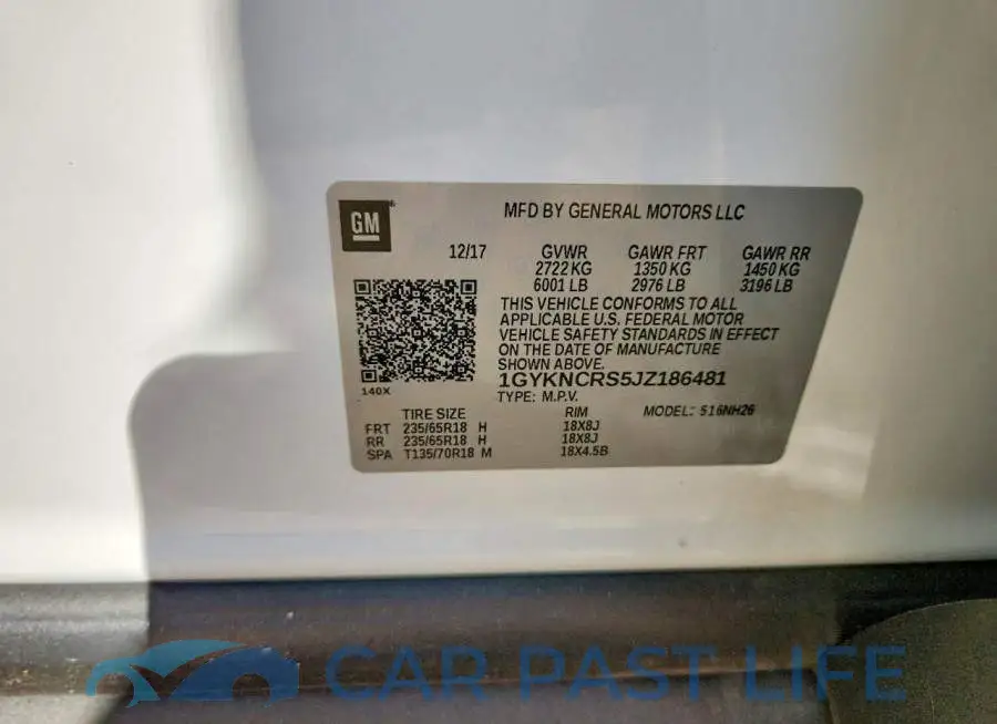 1GYKNCRS5JZ186481# 13
