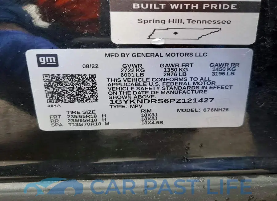 1GYKNDRS6PZ121427# 13