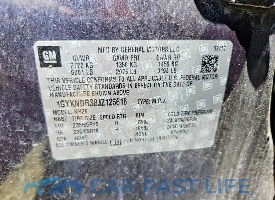 1GYKNDRS8JZ125616# 13