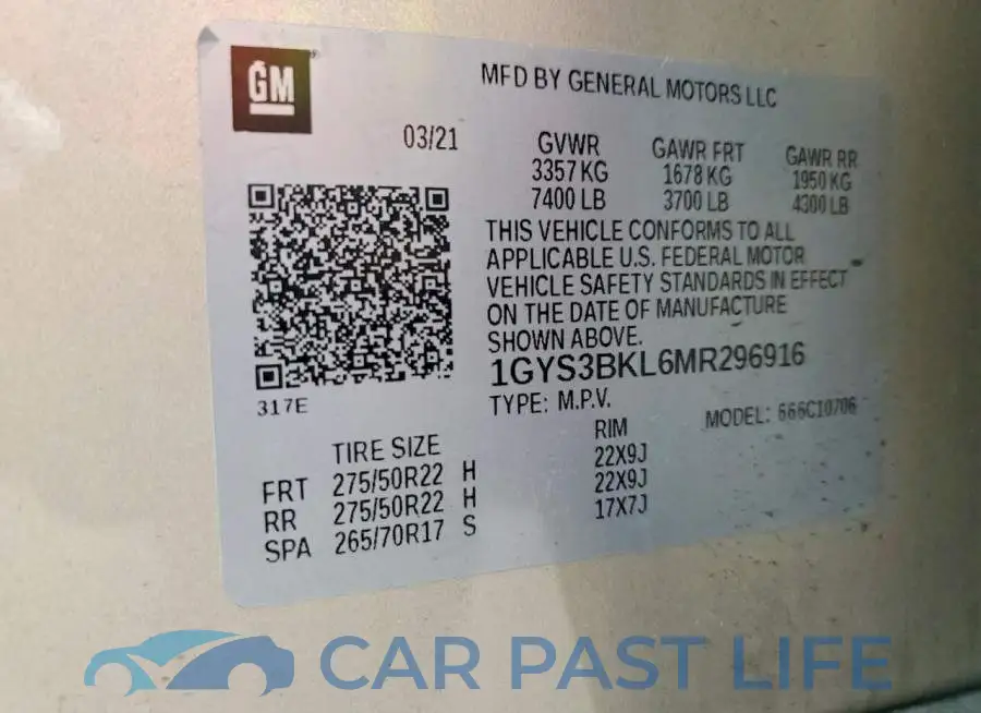 1GYS3BKL6MR296916# 13