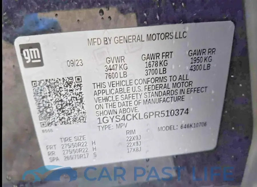 1GYS4CKL6PR510374# 10