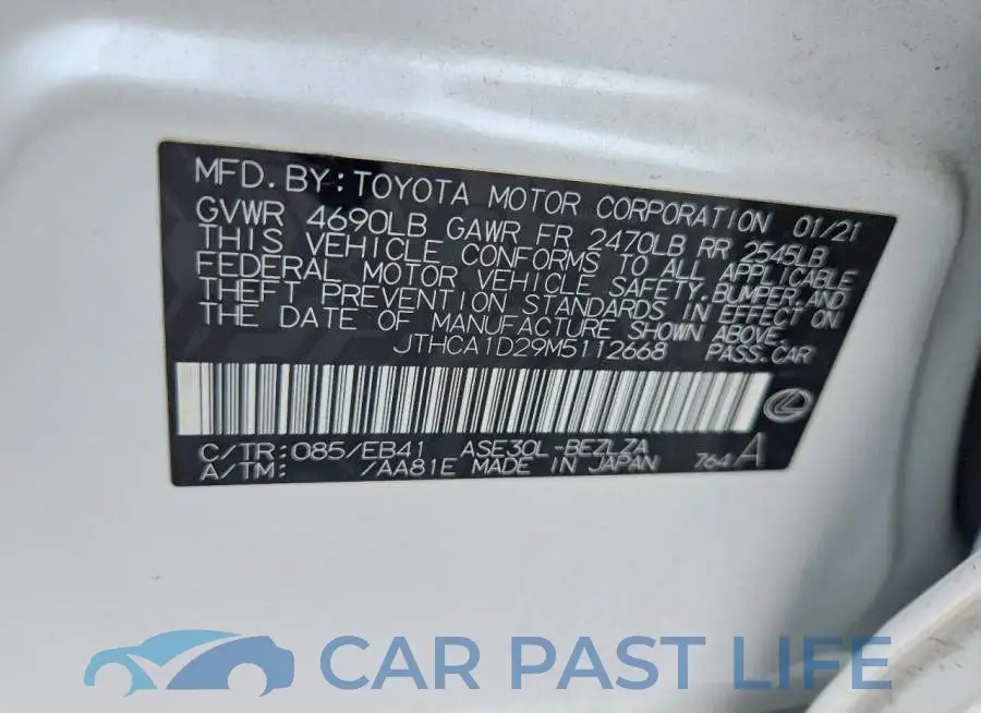 JTHCA1D29M5112668# 12