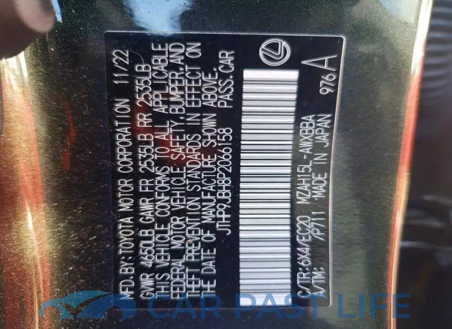 JTHP9JBH8P2066158# 13