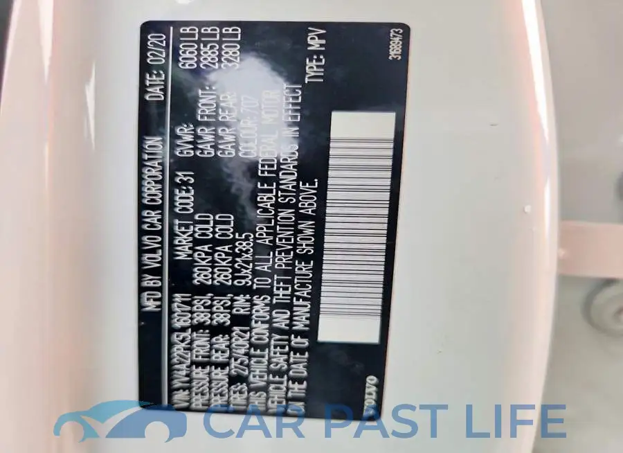 YV4A22PK5L1601711# 14