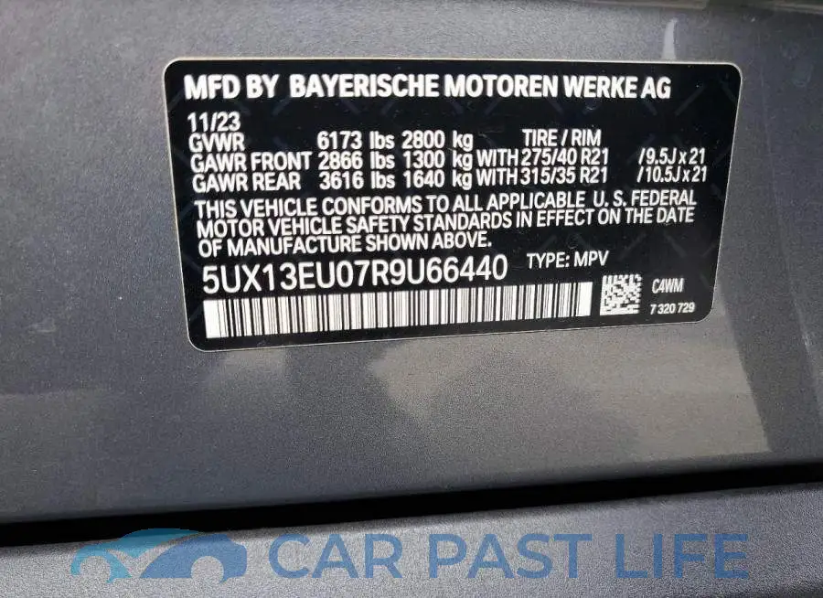 5UX13EU07R9U66440# 14
