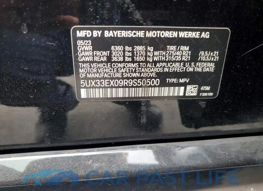 5UX33EX09R9S50500# 13