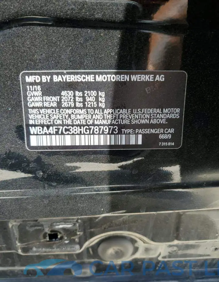 WBA4F7C38HG787973# 12