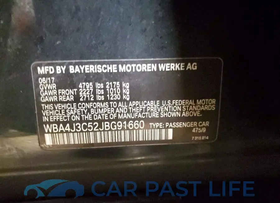 WBA4J3C52JBG91660# 13
