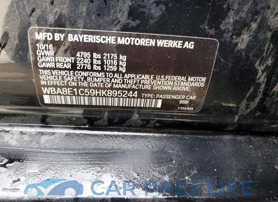WBA8E1C59HK895244# 12