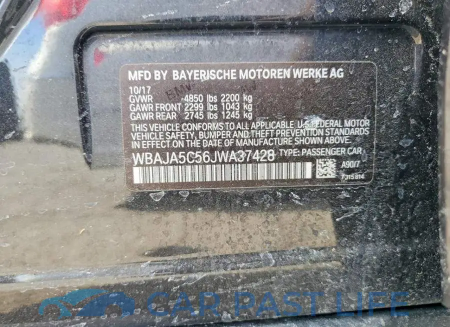 WBAJA5C56JWA37428# 12