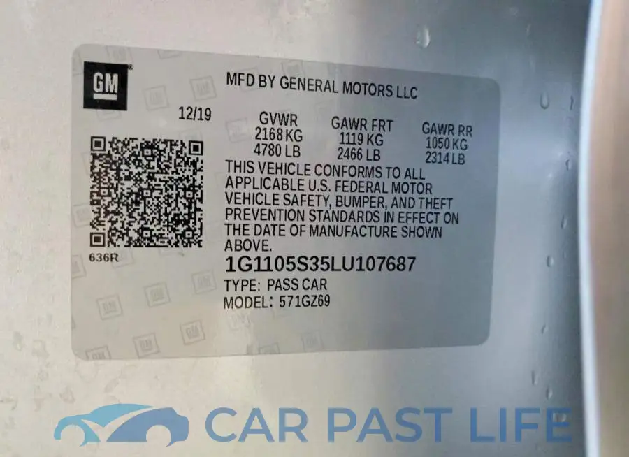 1G1105S35LU107687# 12