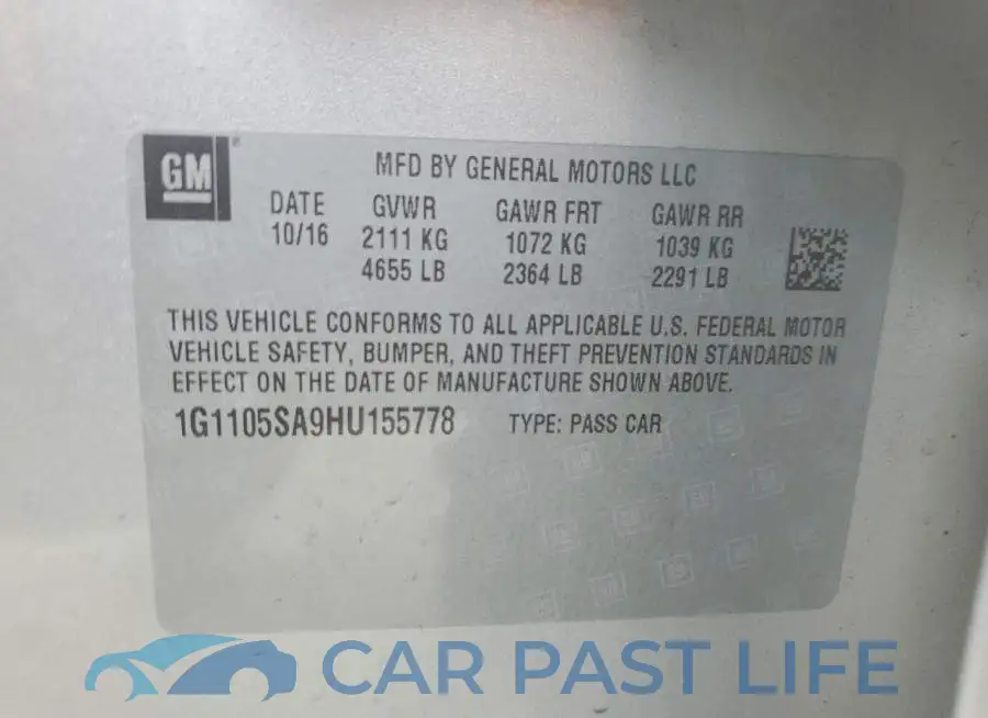 1G1105SA9HU155778# 13