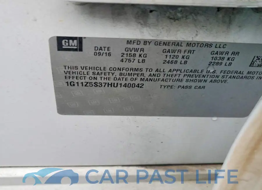 1G11Z5S37HU140042# 12