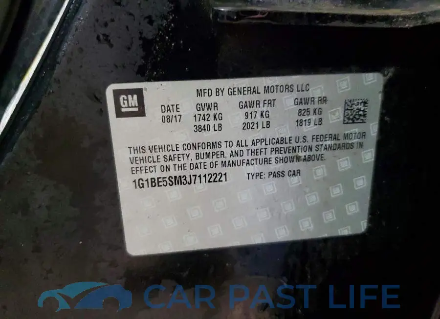 1G1BE5SM3J7112221# 12