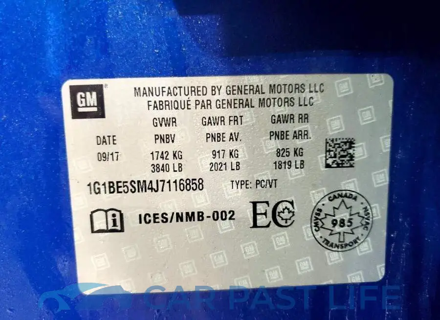 1G1BE5SM4J7116858# 13