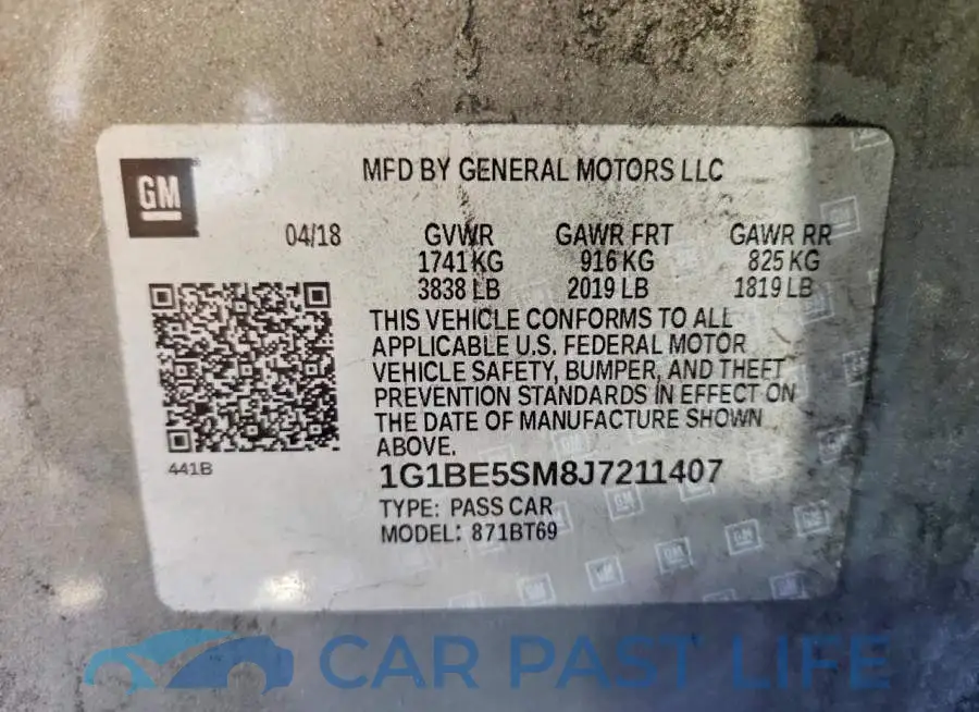 1G1BE5SM8J7211407# 13