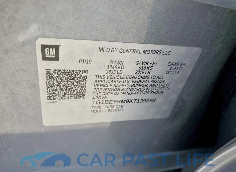 1G1BE5SM9K7139098# 12