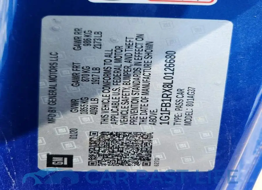 1G1FB1RX8L0126680# 12