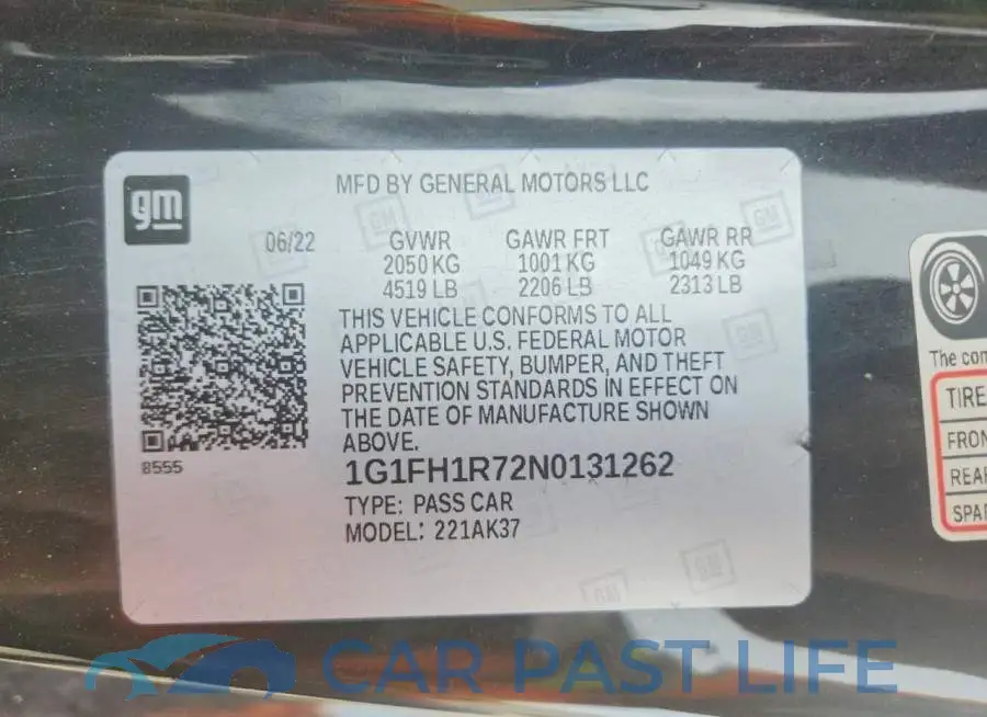 1G1FH1R72N0131262# 13