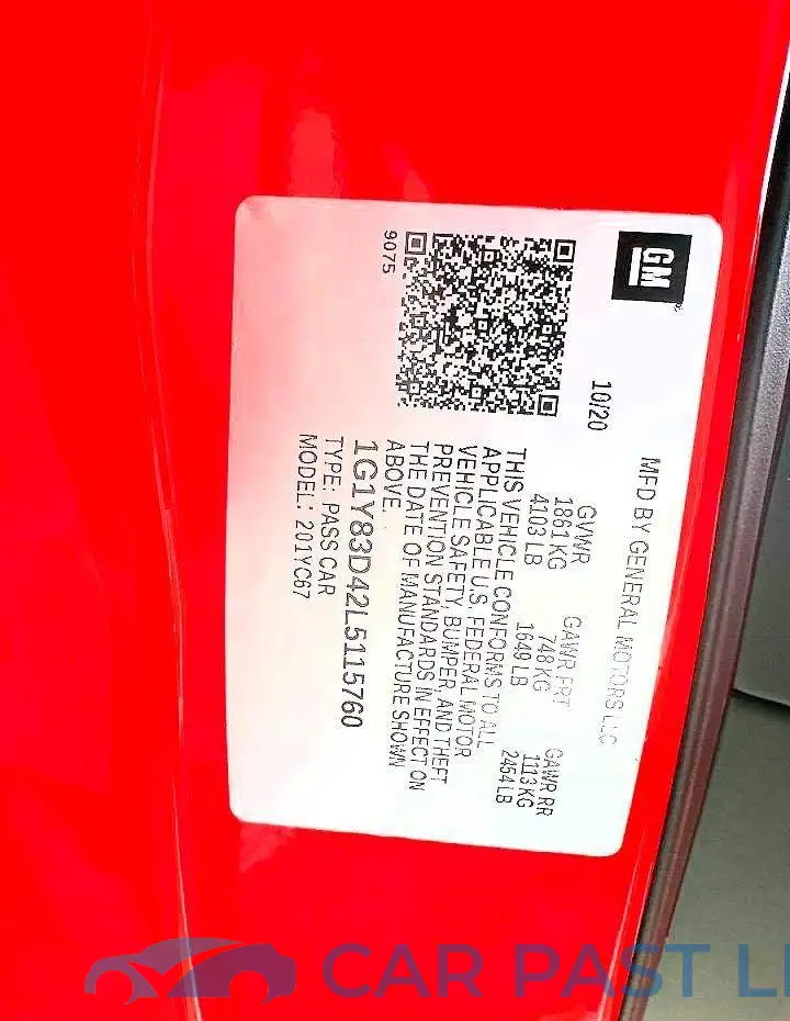 1G1Y83D42L5115760# 10