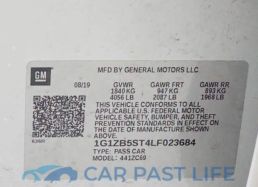 1G1ZB5ST4LF023684# 12