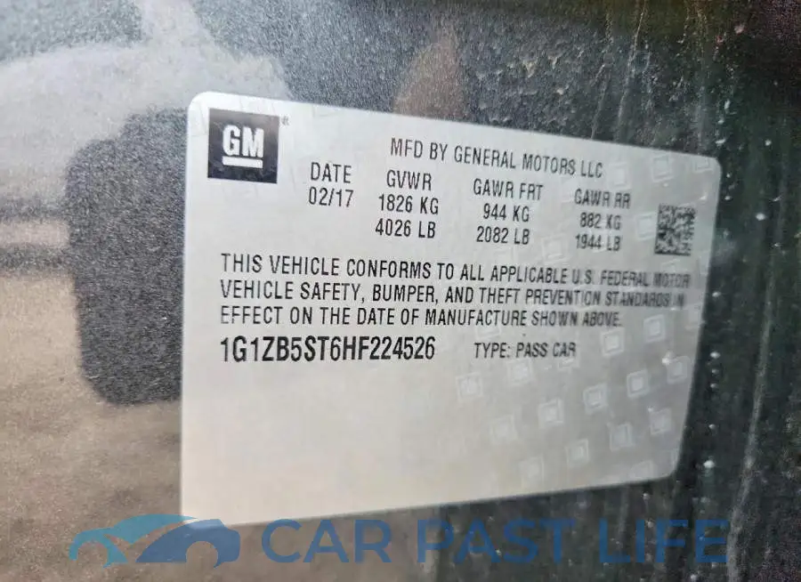 1G1ZB5ST6HF224526# 12