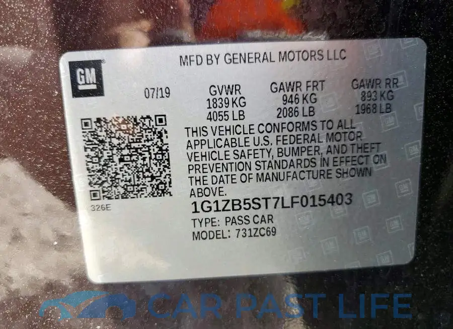 1G1ZB5ST7LF015403# 12