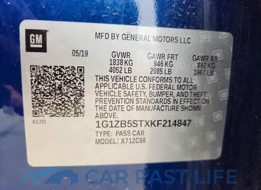 1G1ZB5STXKF214847# 12
