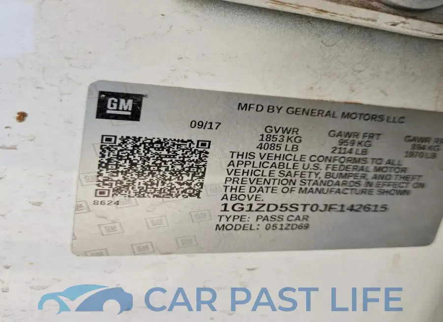 1G1ZD5ST0JF142615# 12