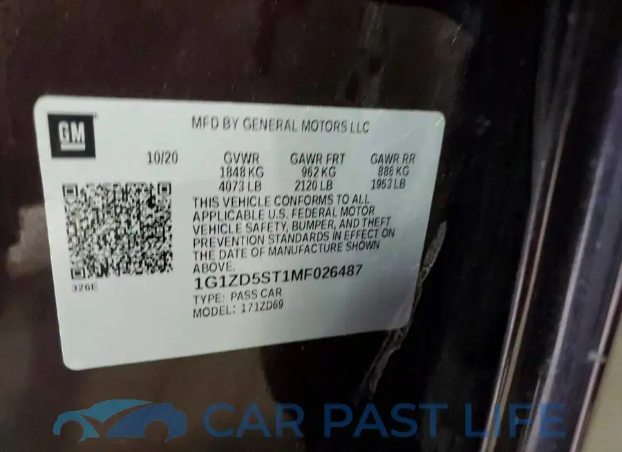1G1ZD5ST1MF026487# 12