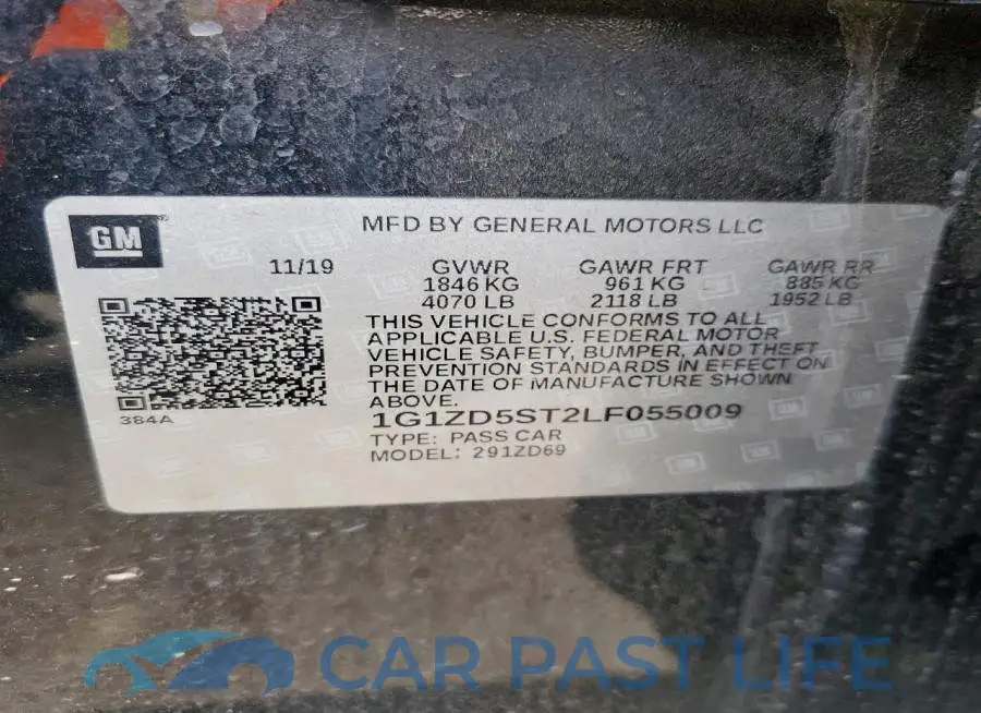 1G1ZD5ST2LF055009# 12