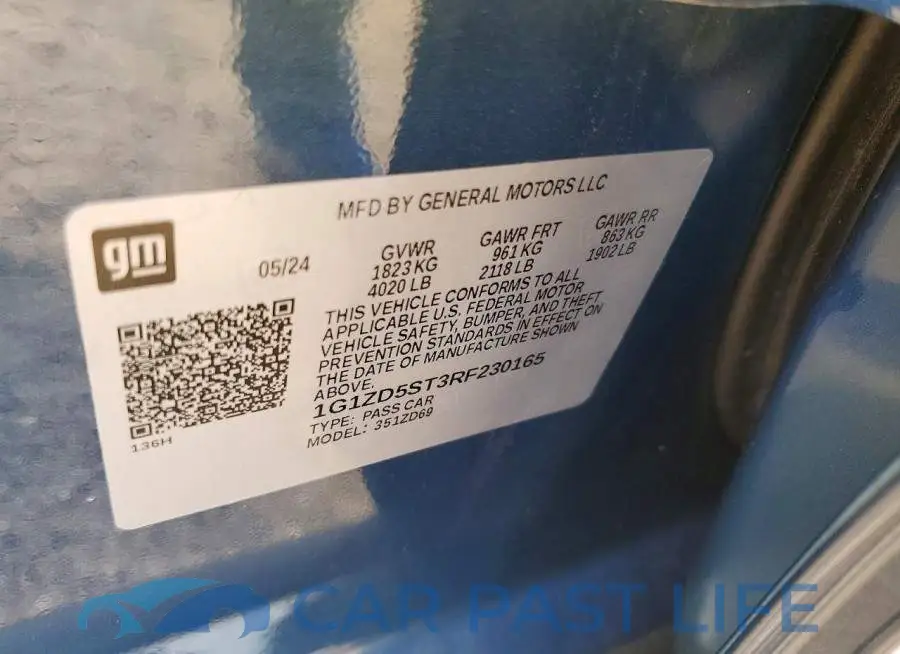 1G1ZD5ST3RF230165# 12