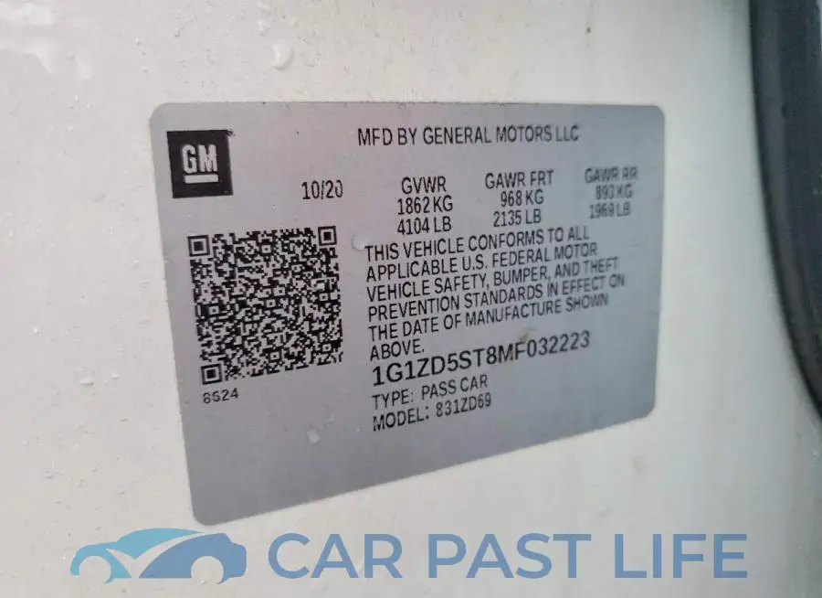 1G1ZD5ST8MF032223# 12