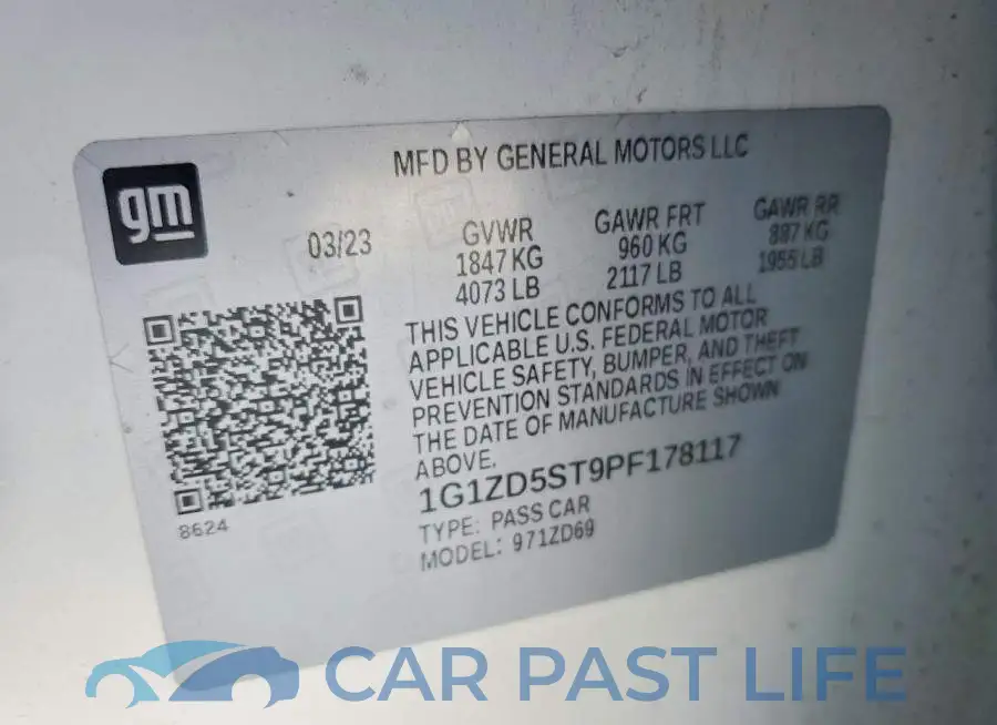 1G1ZD5ST9PF178117# 12
