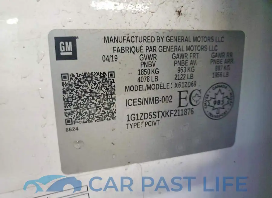 1G1ZD5STXKF211876# 12